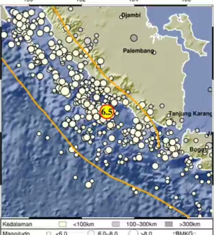 Gempa Bengkulu Terasa Hingga Ujung Kulon dan Banten
