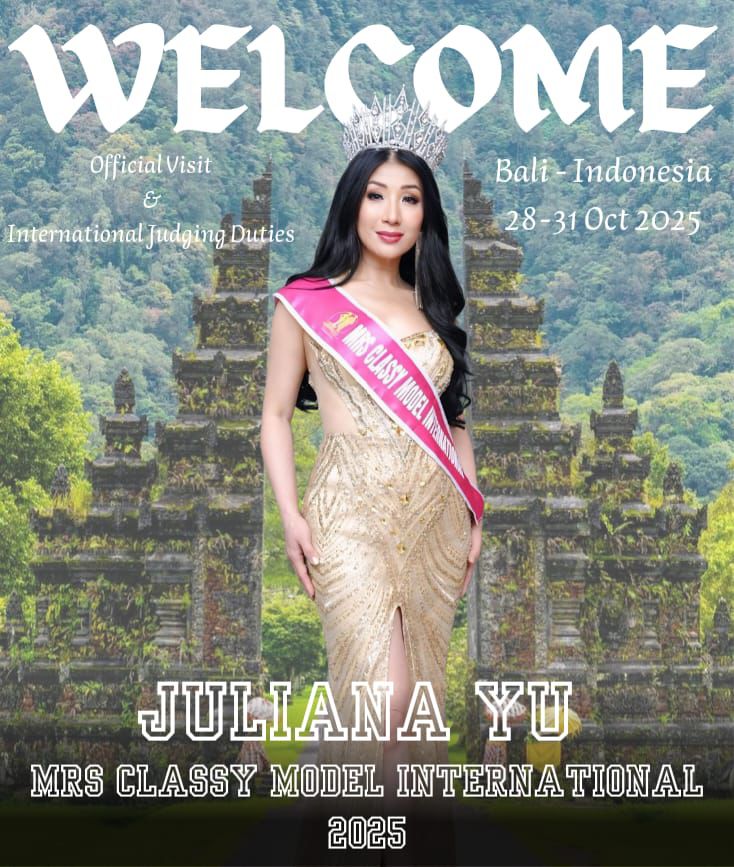 Juliana Yu, Mrs Classy Model Internasional 2025 Juri di Event Miss&Mrs Glamour 2025