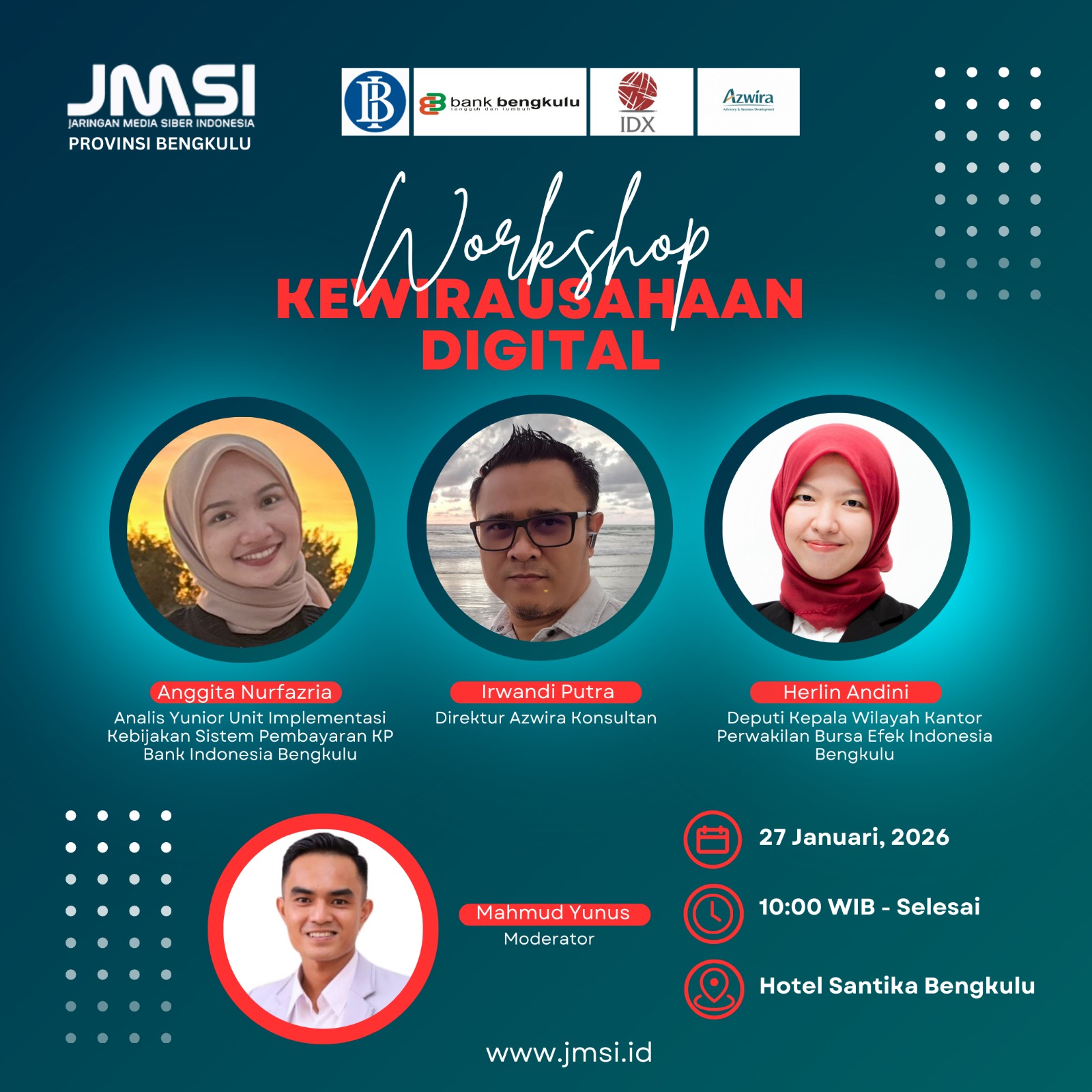 JMSI Bengkulu Gelar Musda II dan Workshop Kewirausahaan Digital